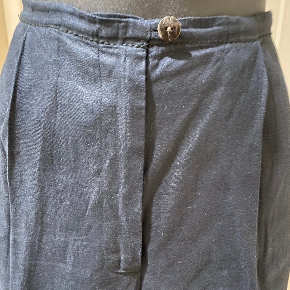 Lord & Taylor Linen Black Pants Size ~ M Petite - Picture 2 of 5